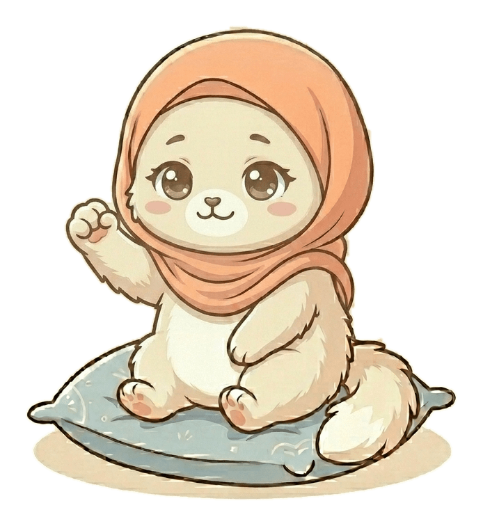 A Raira kitten cheering with paws up