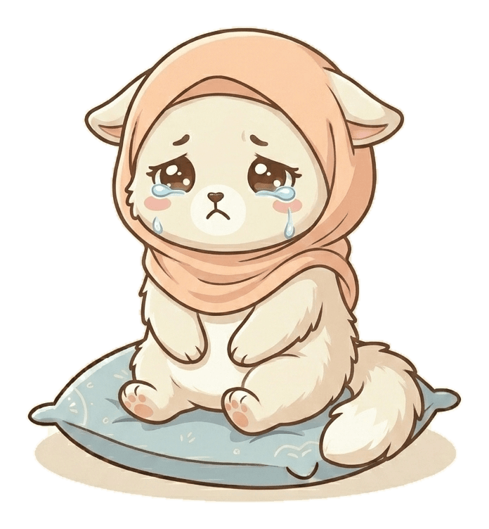 A sad Raira kitten — the moment before encouragement